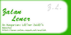 zalan lener business card